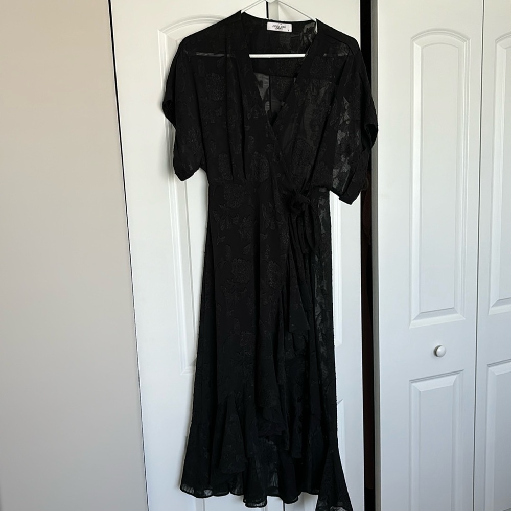 Cjla black wrap dress